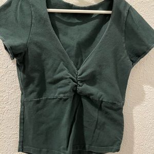 brandy melville dark green gina top